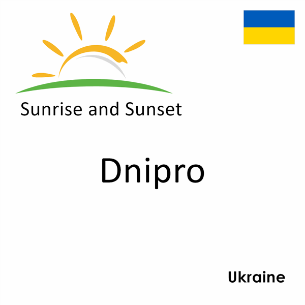 Sunrise and sunset times for Dnipro, Ukraine