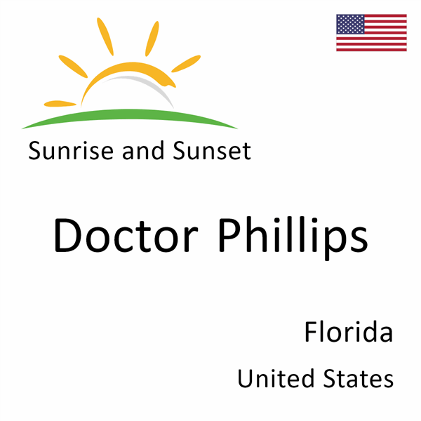 Sunrise and sunset times for Doctor Phillips, Florida, United States