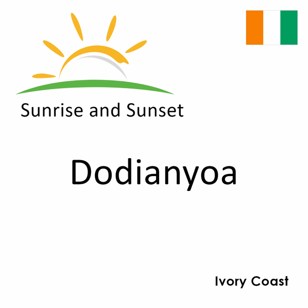 Sunrise and sunset times for Dodianyoa, Ivory Coast