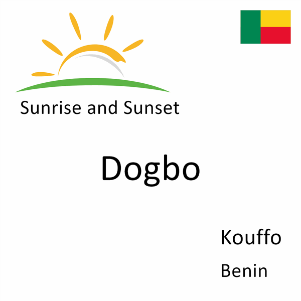 Sunrise and sunset times for Dogbo, Kouffo, Benin