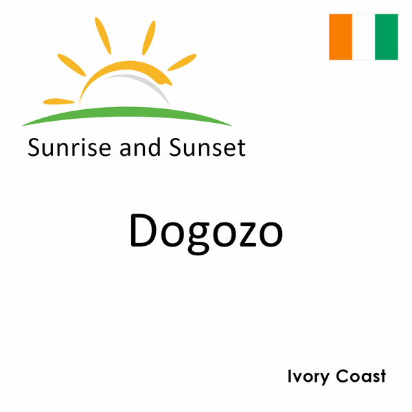 Sunrise and sunset times for Dogozo, Ivory Coast