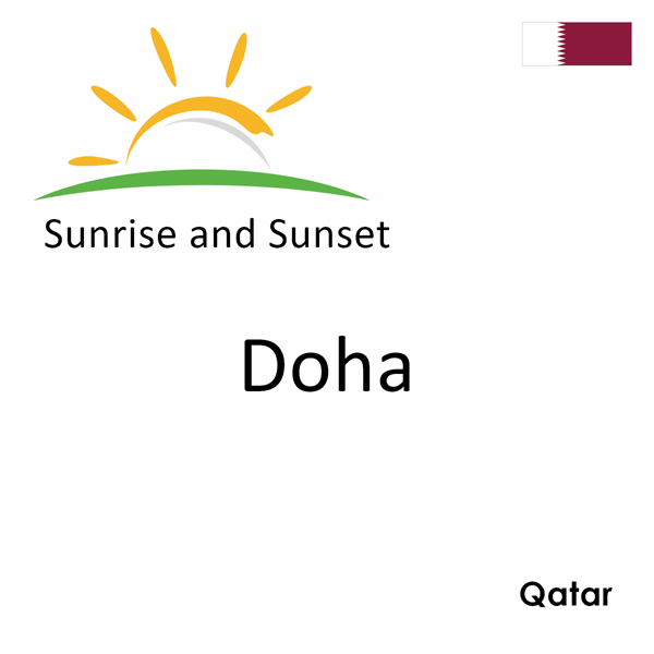 Sunrise and sunset times for Doha, Qatar