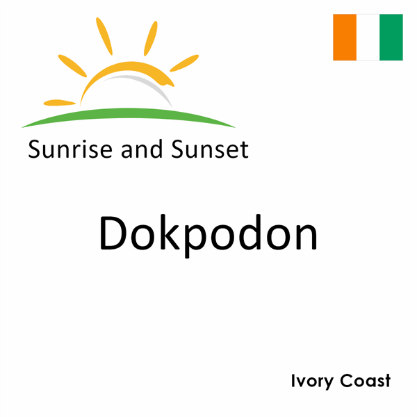 Sunrise and sunset times for Dokpodon, Ivory Coast