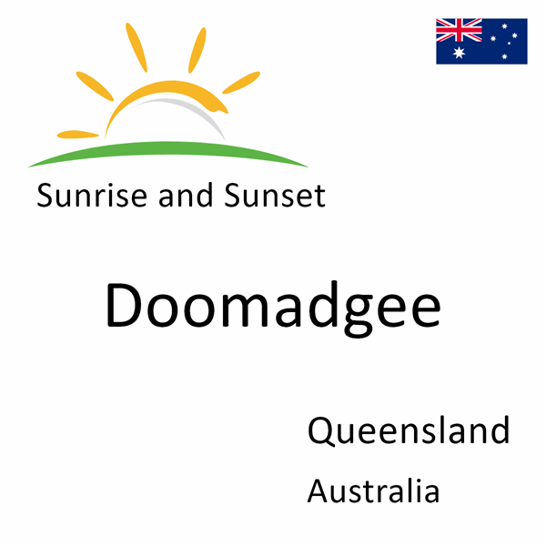 Sunrise and sunset times for Doomadgee, Queensland, Australia