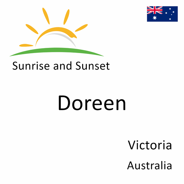 Sunrise and sunset times for Doreen, Victoria, Australia