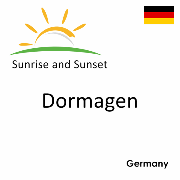 Sunrise and sunset times for Dormagen, Germany