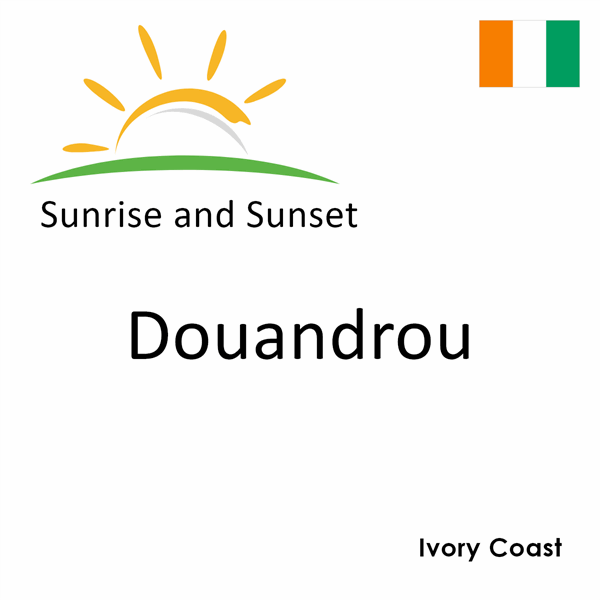 Sunrise and sunset times for Douandrou, Ivory Coast