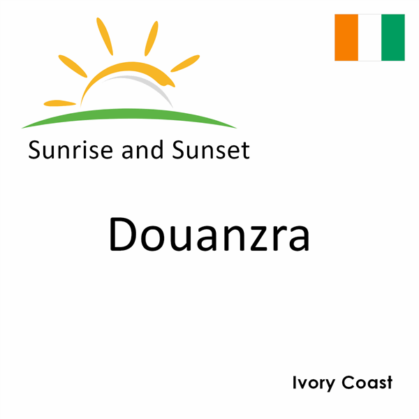 Sunrise and sunset times for Douanzra, Ivory Coast