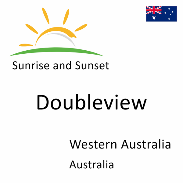Sunrise and sunset times for Doubleview, Western Australia, Australia