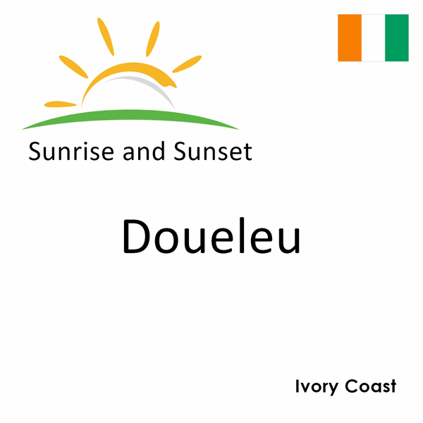 Sunrise and sunset times for Doueleu, Ivory Coast