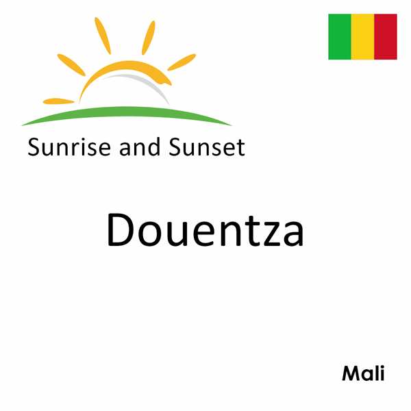 Sunrise and sunset times for Douentza, Mali