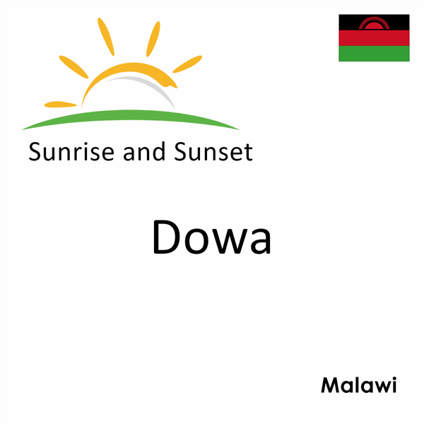 Sunrise and sunset times for Dowa, Malawi