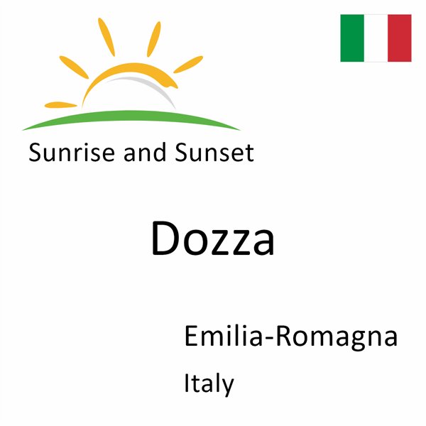 Sunrise and sunset times for Dozza, Emilia-Romagna, Italy