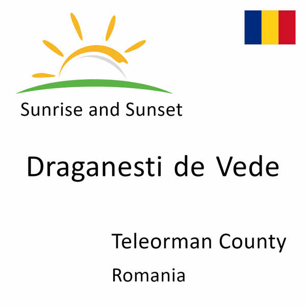 Sunrise and sunset times for Draganesti de Vede, Teleorman County, Romania