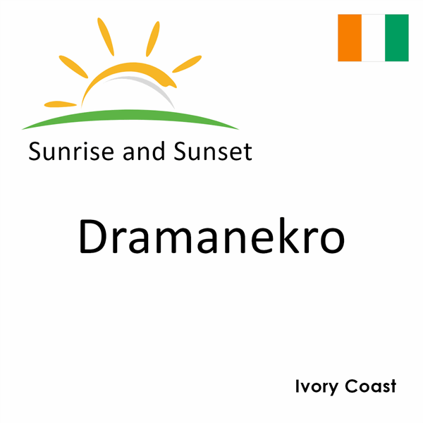 Sunrise and sunset times for Dramanekro, Ivory Coast