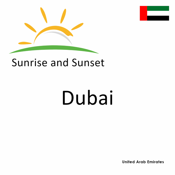 Sunrise and sunset times for Dubai, United Arab Emirates