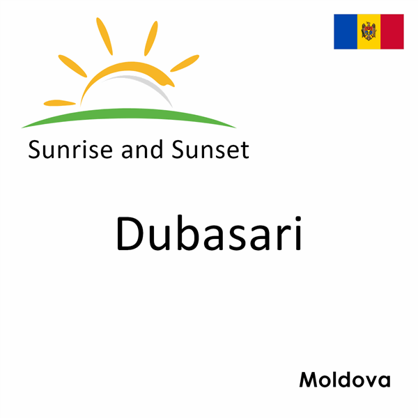 Sunrise and sunset times for Dubasari, Moldova