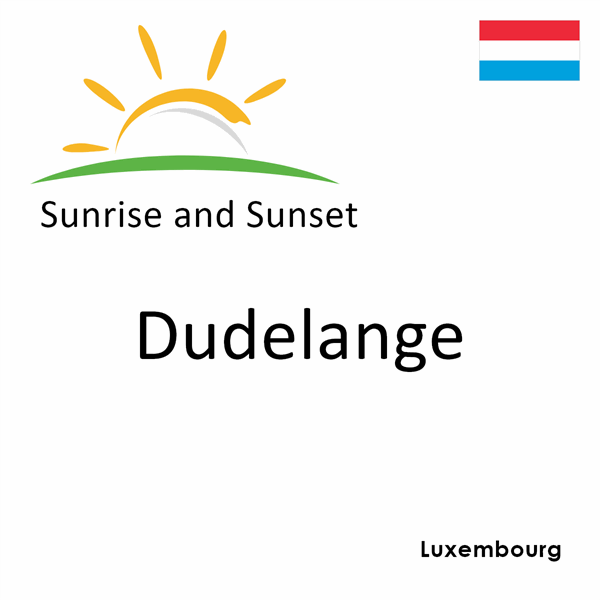 Sunrise and sunset times for Dudelange, Luxembourg