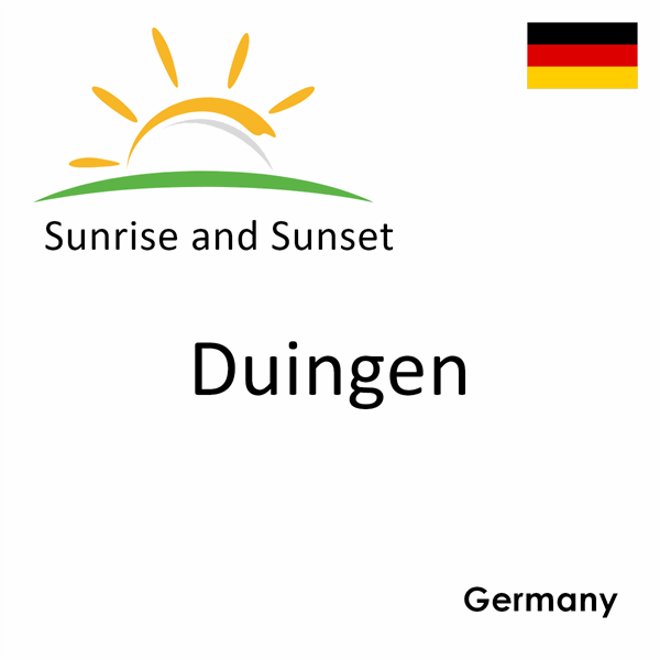 Sunrise and sunset times for Duingen, Germany