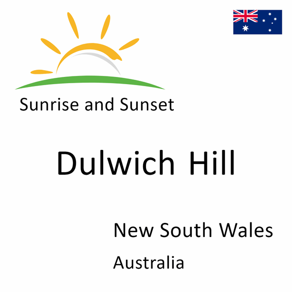 Sunrise and sunset times for Dulwich Hill, New South Wales, Australia