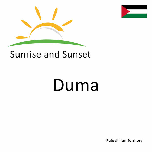 Sunrise and sunset times for Duma, Palestinian Territory