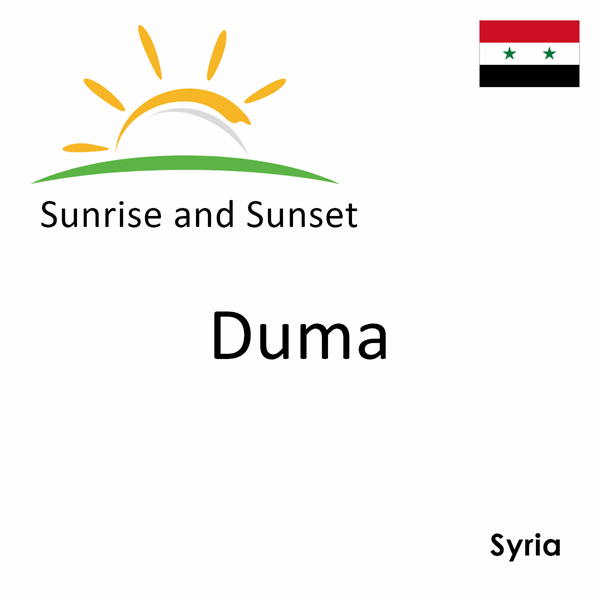 Sunrise and sunset times for Duma, Syria