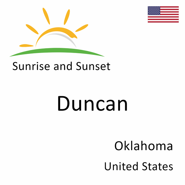 Sunrise and sunset times for Duncan, Oklahoma, United States