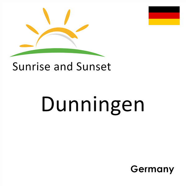 Sunrise and sunset times for Dunningen, Germany