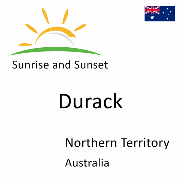 Sunrise and sunset times for Durack, Northern Territory, Australia