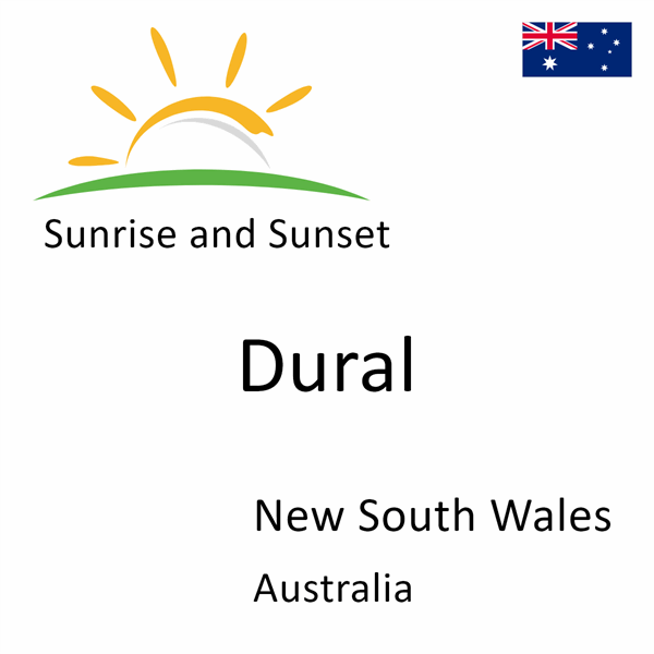 Sunrise and sunset times for Dural, New South Wales, Australia