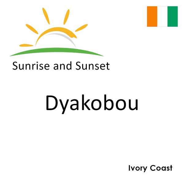 Sunrise and sunset times for Dyakobou, Ivory Coast