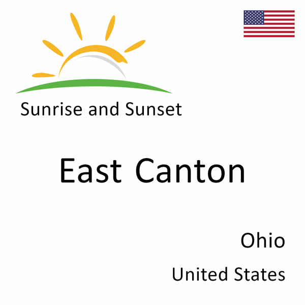 Sunrise and sunset times for East Canton, Ohio, United States