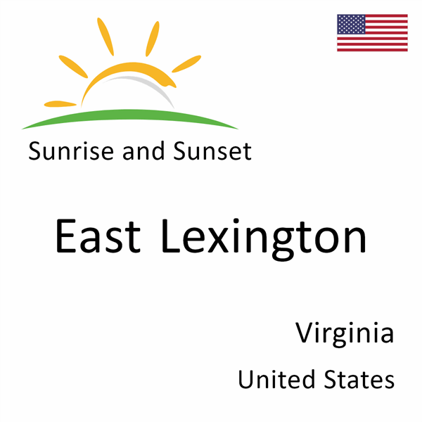 Sunrise and sunset times for East Lexington, Virginia, United States