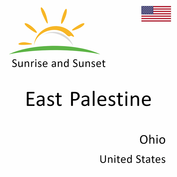 Sunrise and sunset times for East Palestine, Ohio, United States