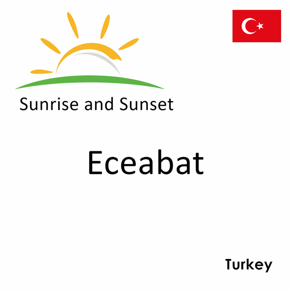 Sunrise and sunset times for Eceabat, Turkey