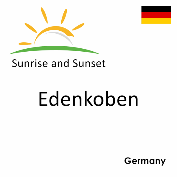 Sunrise and sunset times for Edenkoben, Germany