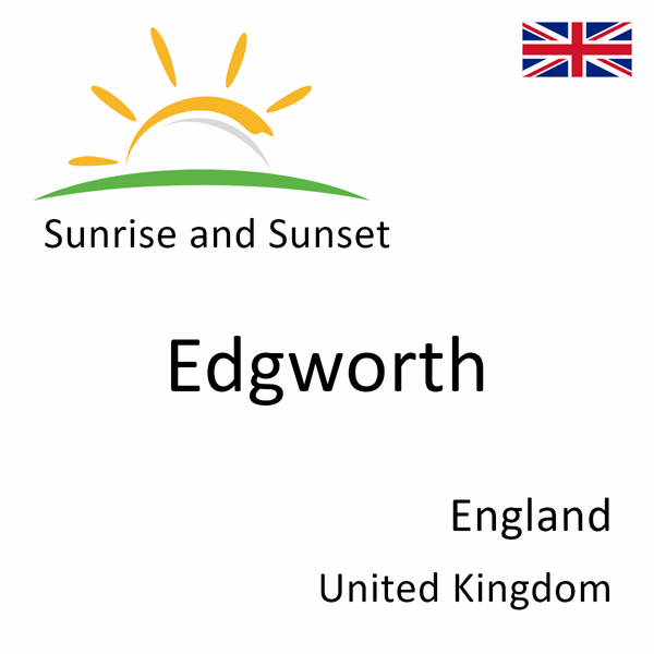 Sunrise and sunset times for Edgworth, England, United Kingdom