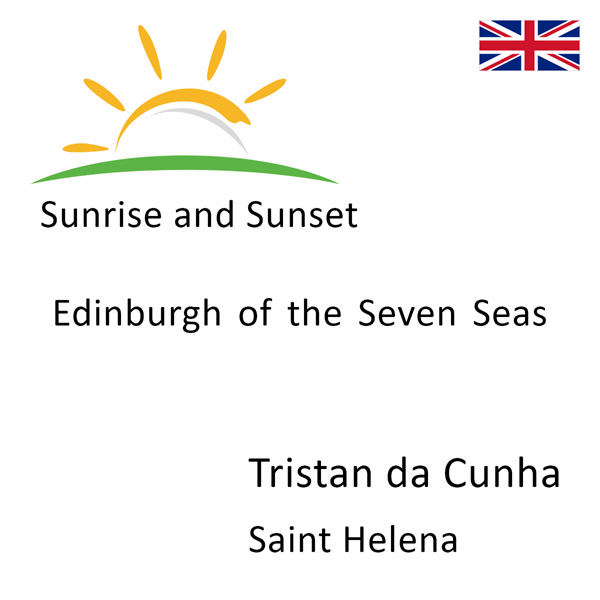 Sunrise and sunset times for Edinburgh of the Seven Seas, Tristan da Cunha, Saint Helena