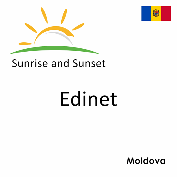 Sunrise and sunset times for Edinet, Moldova