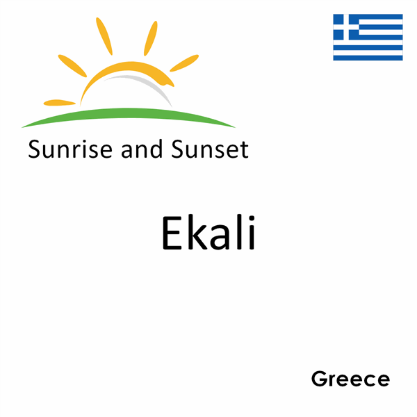 Sunrise and sunset times for Ekali, Greece