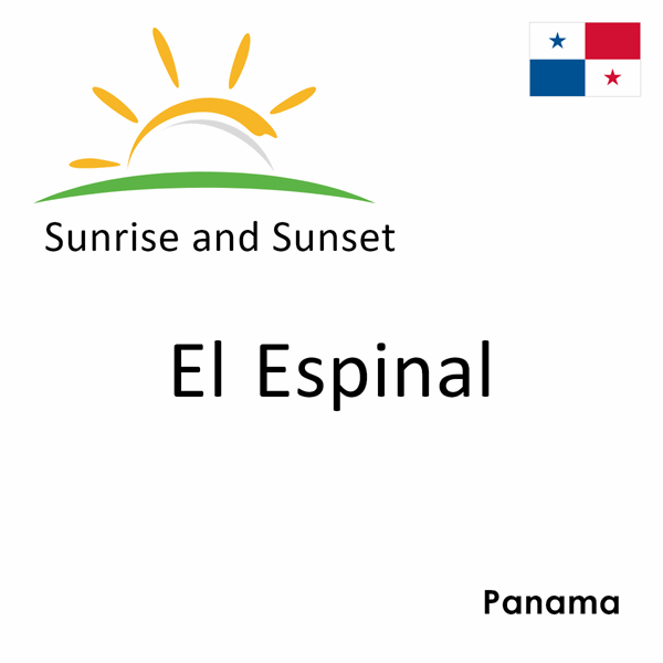 Sunrise and sunset times for El Espinal, Panama