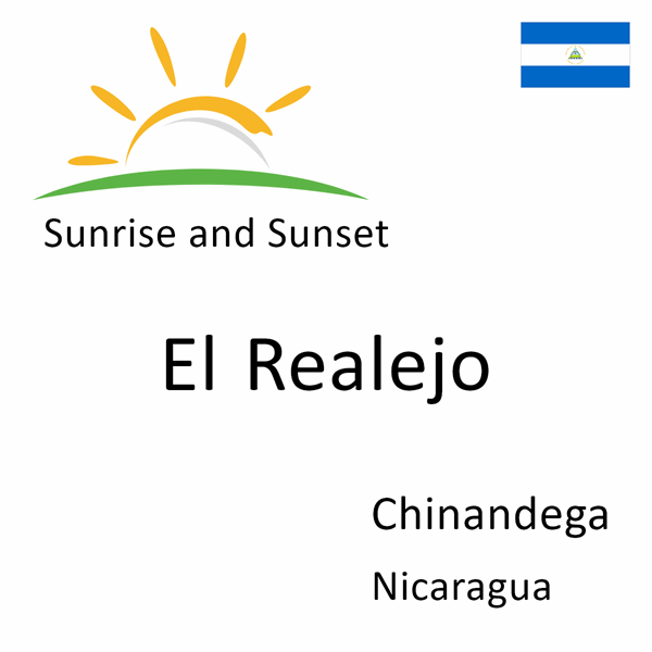 Sunrise and sunset times for El Realejo, Chinandega, Nicaragua