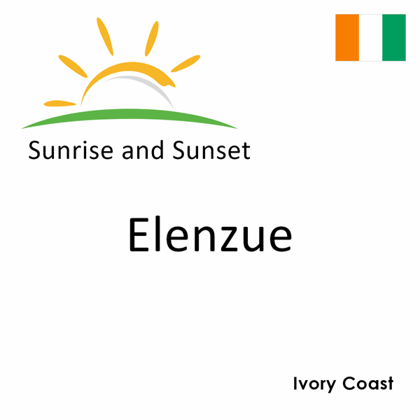 Sunrise and sunset times for Elenzue, Ivory Coast