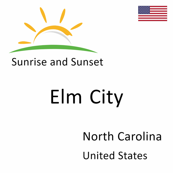 Sunrise and sunset times for Elm City, North Carolina, United States