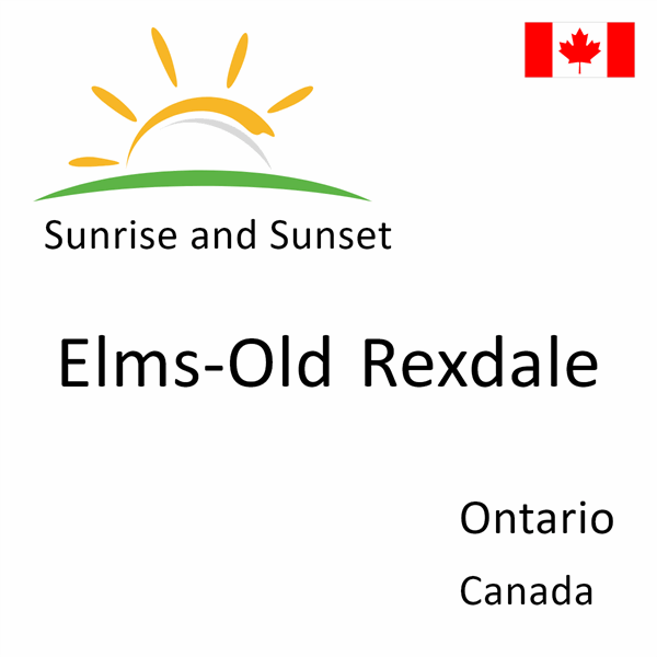 Sunrise and sunset times for Elms-Old Rexdale, Ontario, Canada