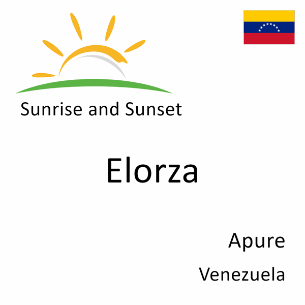 Sunrise and sunset times for Elorza, Apure, Venezuela