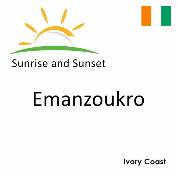 Sunrise and sunset times for Emanzoukro, Ivory Coast