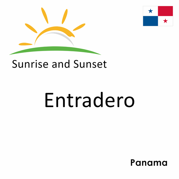 Sunrise and sunset times for Entradero, Panama