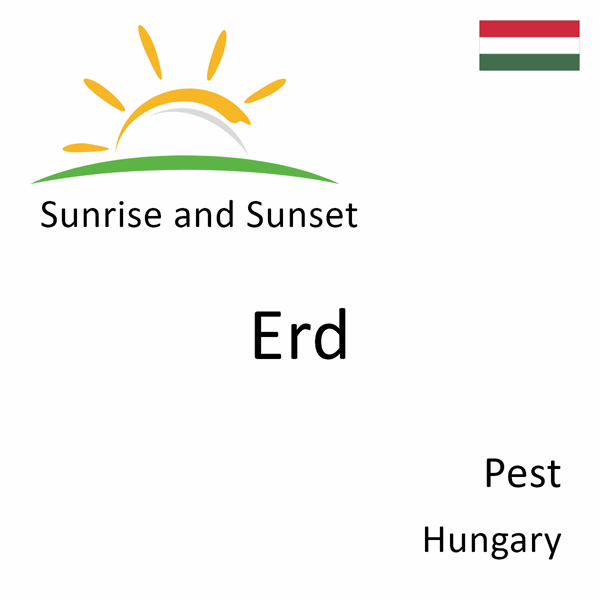 Sunrise and sunset times for Erd, Pest, Hungary
