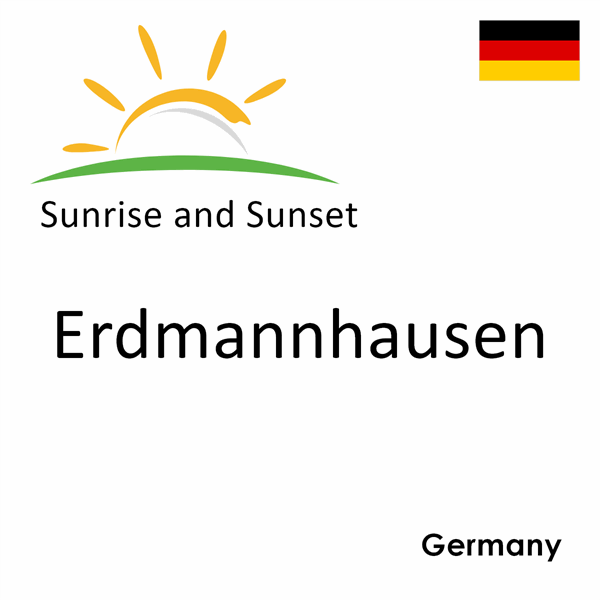 Sunrise and sunset times for Erdmannhausen, Germany